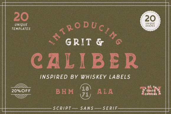 Grit Caliber: The Vintage Serif Font for Bold Campaigns