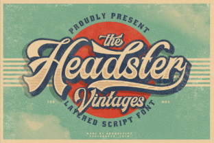Headster Family: The Bold Script Font for Vintage Branding