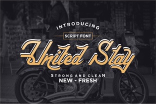 United Stay: A Vintage Script Font for Makers